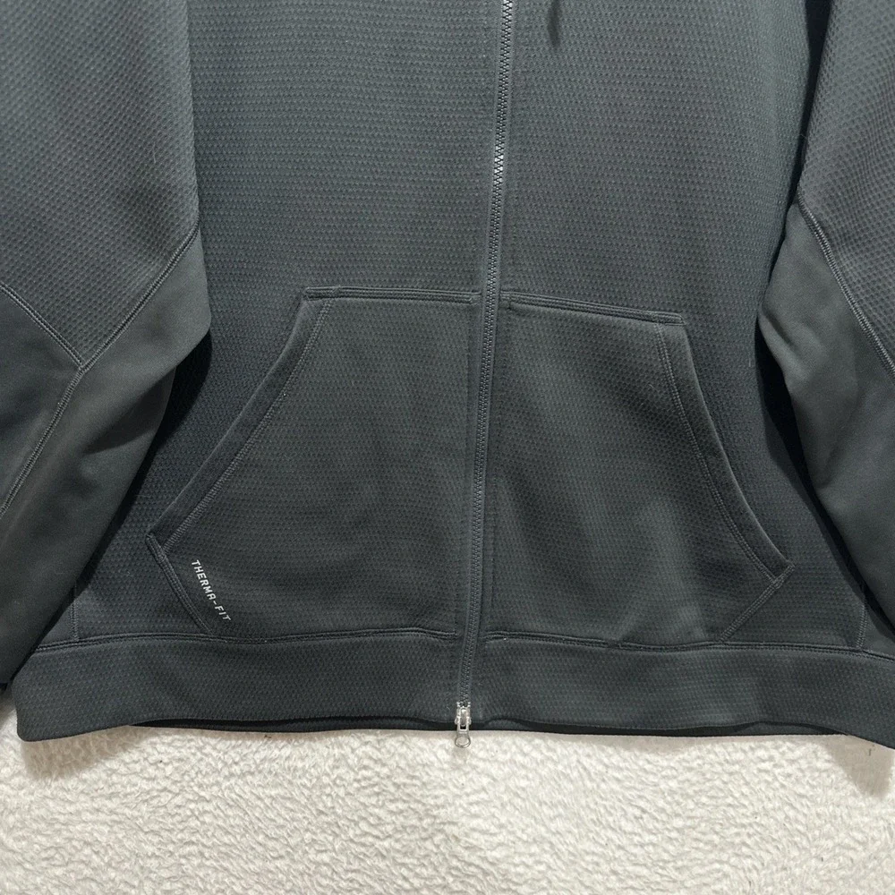 Nike NFL Green Bay Packers Jacket Size 2XL Full Zip‎ Gray Hoodie Therma Fit Logo